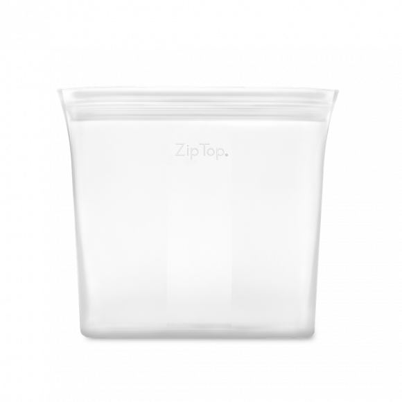 ZIP TOP Torebka śniadaniowa / 0,710 L / silikon platynowy / biały