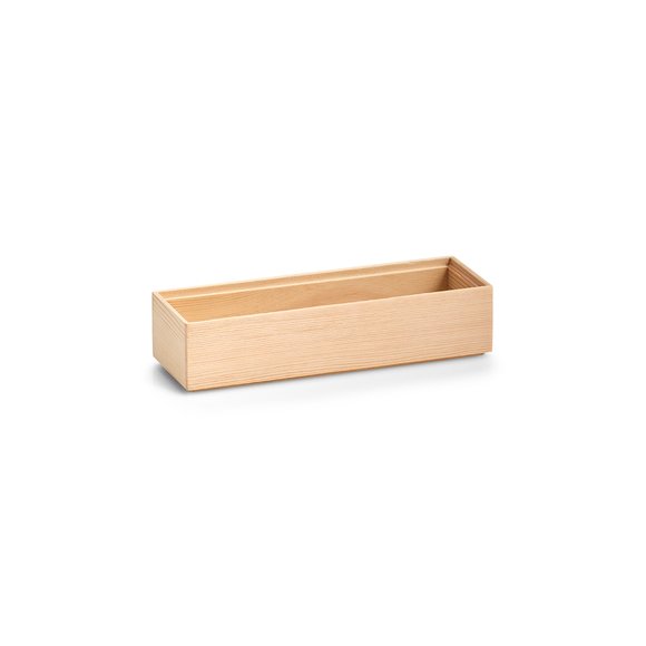 ZELLER Pudełko prostokątne / organizer 23 x 7,5 cm / drewno sosnowe