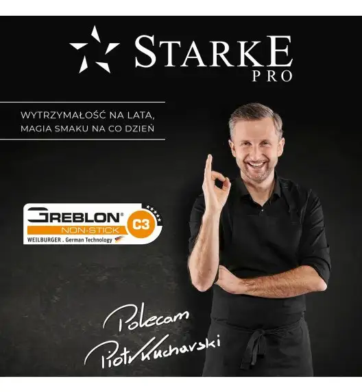 STARKE PRO TAYLOR MARBLE Patelnia non-stick 24 cm / Greblon® C3