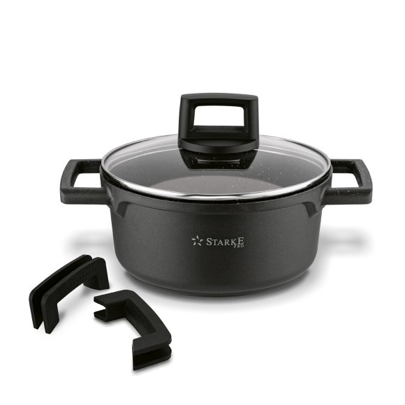 STARKE PRO TAYLOR MARBLE Garnek z pokrywką 20 cm / 2,4 l / Greblon® C3