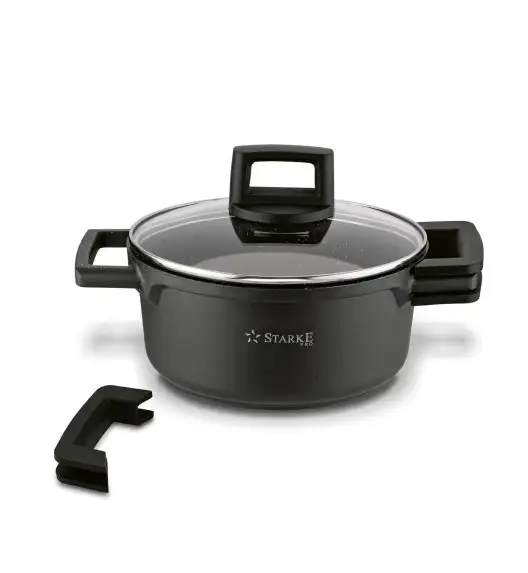 STARKE PRO TAYLOR MARBLE Garnek z pokrywką 20 cm / 2,4 l / Greblon® C3