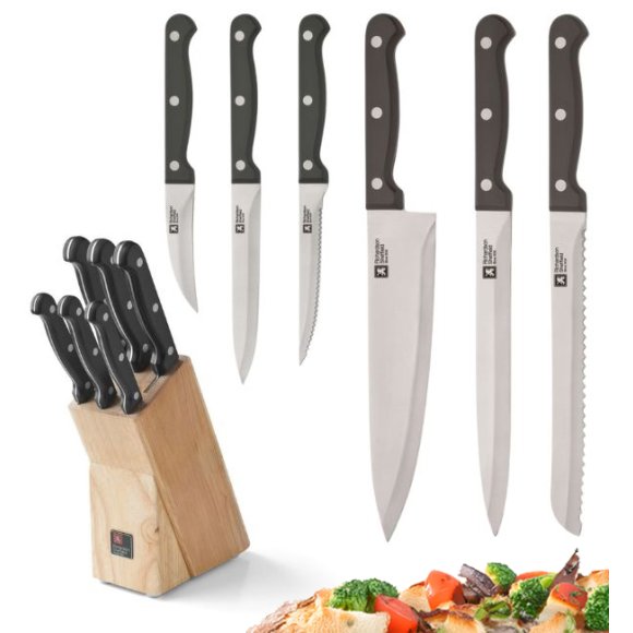RICHARDSON SHEFFIELD ARTISAN Zestaw 6 noży w bloku drewnianym / stal nierdzewna