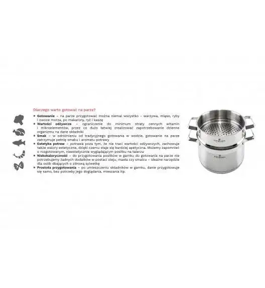 ZWIEGER KLASSIKER Komplet garnków z pokrywkami 11 el / stal nierdzewna SS 304+ Patelnia Practi Plus 20, 24, 28 cm