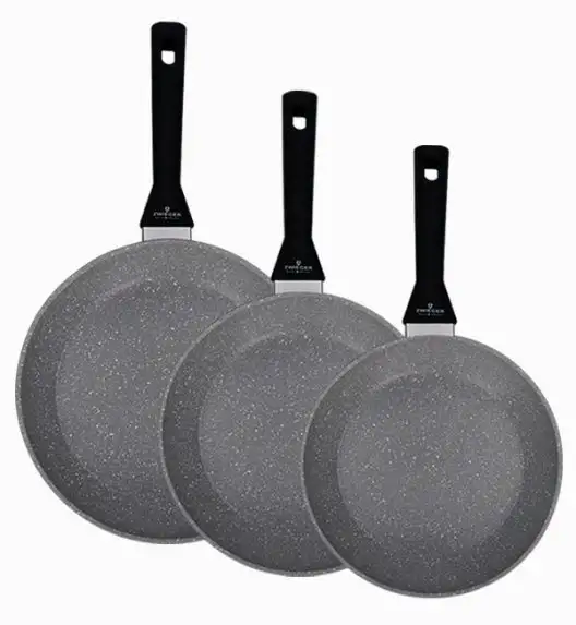 ZWIEGER KLASSIKER Komplet garnków z pokrywkami 11 el / stal nierdzewna SS 304+ Patelnia Practi Plus 20, 24, 28 cm