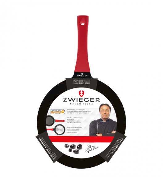 ZWIEGER OBSIDIAN Komplet patelni 20, 24 cm + patelnia głęboka 28 cm / powłoka GREBLON non- stick