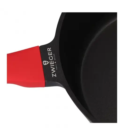 ZWIEGER OBSIDIAN Patelnia głęboka 28 cm GREBLON C3+ non- stick + Pokrywka uniwersalna Tadar