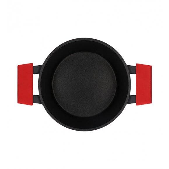 ZWIEGER OBSIDIAN Komplet Garnki 6 el z pokrywkami 5,5l/ 3,5l/ 2l +rondel +patelnia głęboka 28 cm / GREBLON C3+