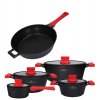 ZWIEGER OBSIDIAN Komplet Garnki 6 el z pokrywkami 5,5l/ 3,5l/ 2l +rondel +patelnia głęboka 28 cm / GREBLON C3+
