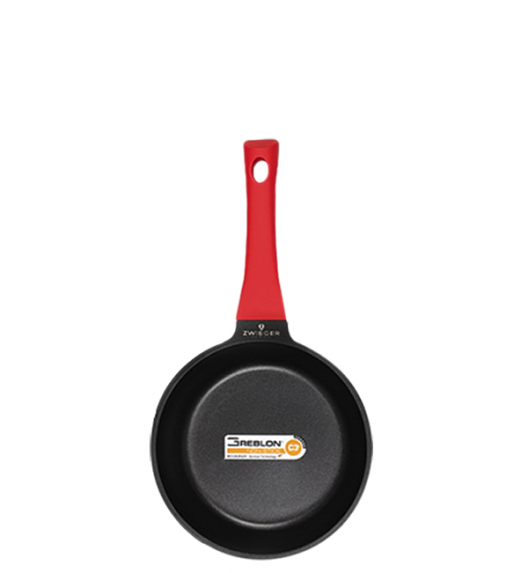 ZWIEGER OBSIDIAN Komplet Garnki 6 el z pokrywkami 5,5l/ 3,5l/ 2l +rondel + patelnie 20, 24, 28 cm + głęboka 28 cm + pokrywki Tadar/ GREBLON 