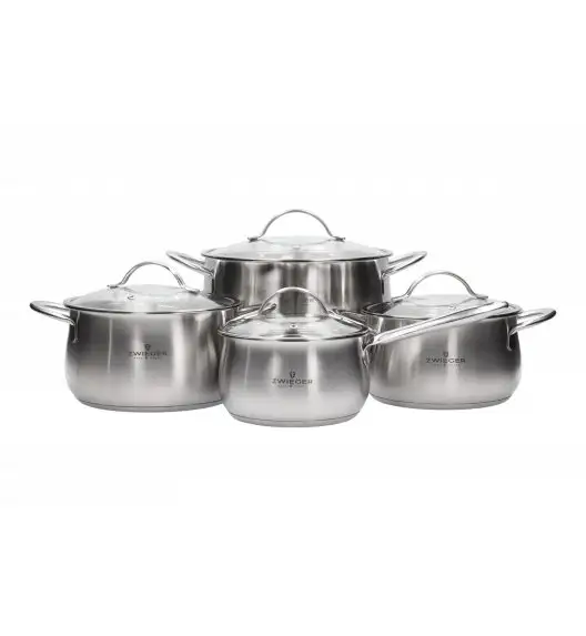 ZWIEGER PRACTI PLUS Komplet 4 garnków z pokrywkami + Garnek Big Pot 8,5 L