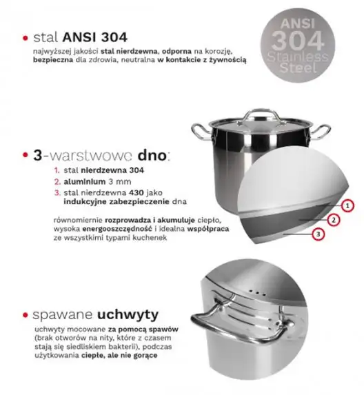 ZWIEGER KLASSIKER Komplet garnków z pokrywkami 11 el + Ganek Big Pot 10,5 L / stal nierdzewna SS 304 