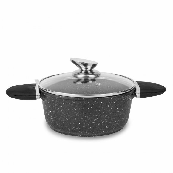 KONIGHOFFER POLLO Zestaw garnków i patelni 10 el + 2 nakładki na uchwyty / powłoka non-stick / indukcja