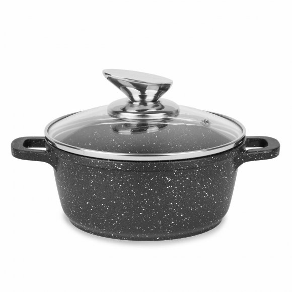 KONIGHOFFER POLLO Zestaw garnków i patelni 10 el + 2 nakładki na uchwyty / powłoka non-stick / indukcja