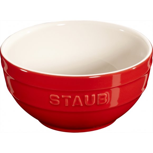 STAUB SERVING Zestaw 4 misek okrągłych / 12 cm / czerwony