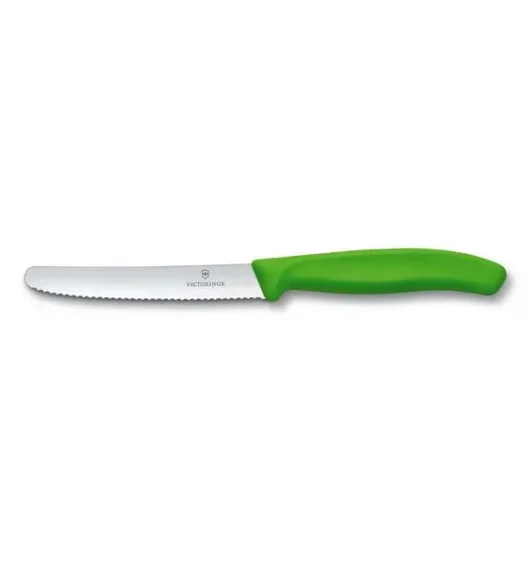 VICTORINOX SWISS CLASSIC Nóż ostrze ząbkowane / 11 cm / zielony