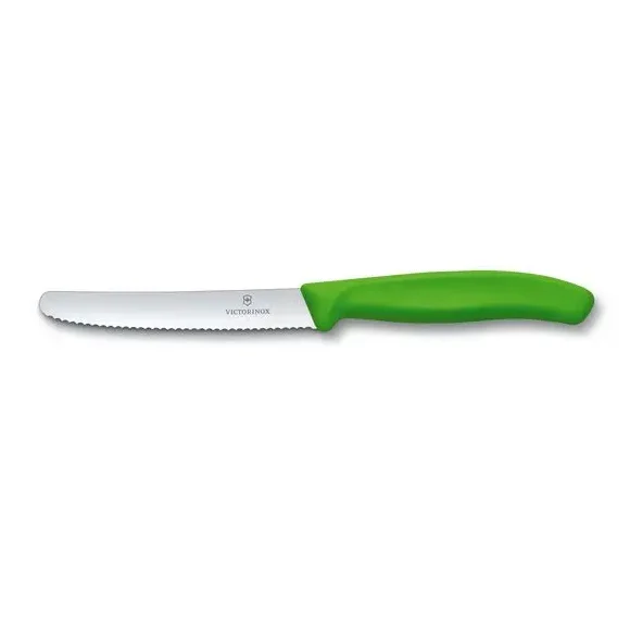 VICTORINOX SWISS CLASSIC Nóż ostrze ząbkowane / 11 cm / zielony
