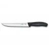 VICTORINOX SWISS CLASSIC Nóż do porcjowania / gładkie ostrze / 18 cm / czarny