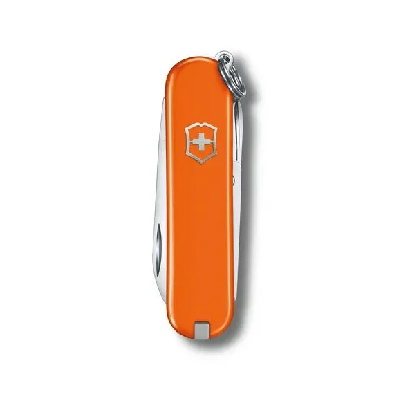 VICTORINOX CLASSIC SD Scyzoryk z nożyczkami i śrubokrętem / pomarańczowy / wyprodukowany w Szwajcarii