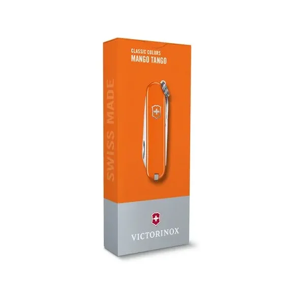 VICTORINOX CLASSIC SD Scyzoryk z nożyczkami i śrubokrętem / pomarańczowy / wyprodukowany w Szwajcarii