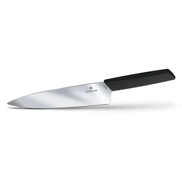 VICTORINOX SWISS MODERN Nóż Szefa kuchni / do porcjowania / 20 cm / czarny / stal nierdzewna