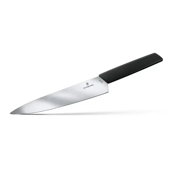 VICTORINOX SWISS MODERN Nóż do porcjowania / 22 cm / czarny / stal nierdzewna