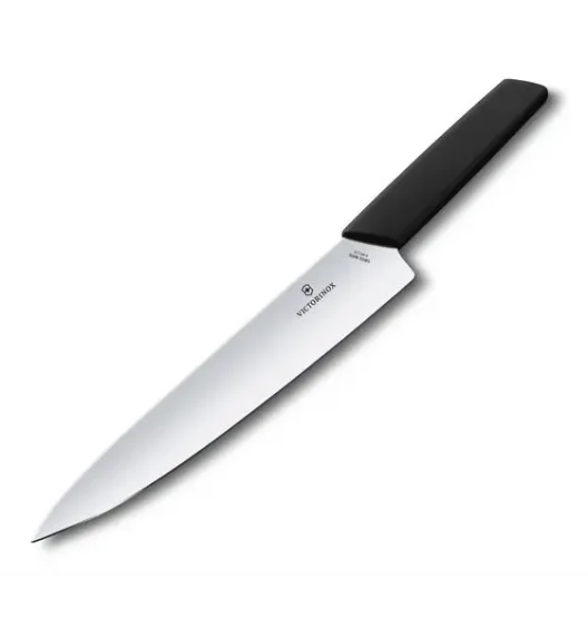 VICTORINOX SWISS MODERN Nóż do porcjowania / 22 cm / czarny / stal nierdzewna