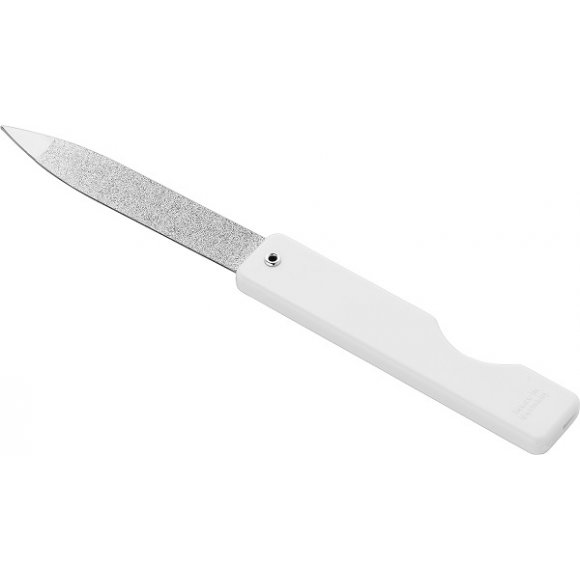 ZWILLING CLASSIC INOX Pilnik do paznokci składany / 12 cm / biały / powłoka szafirowa