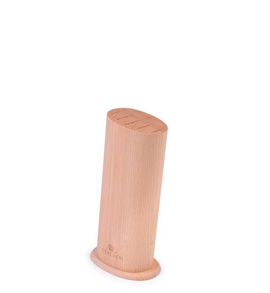 GERLACH COUNTRY Zestaw noży w bloku (okrągłym) 6 elementów + ostrzałka 2w1 +Deska drewniana / drewniana rękojeść