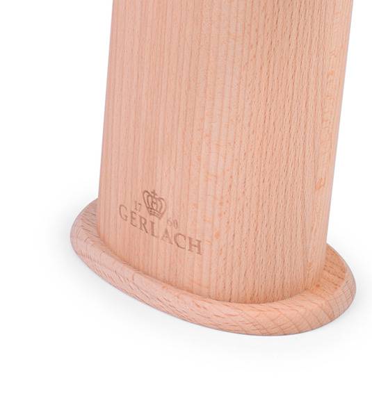 GERLACH COUNTRY Zestaw noży w bloku (okrągłym) 6 elementów + ostrzałka 2w1 +Deska drewniana / drewniana rękojeść