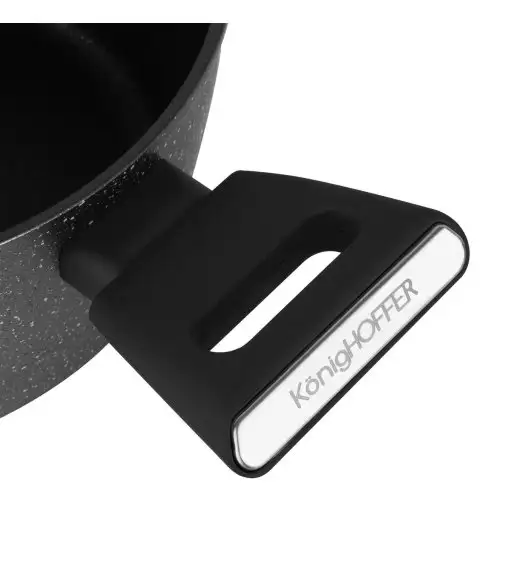 KonigHOFFER GRIGIO Garnek z pokrywką 2,4 l / 20 cm / powłoka marmurowa / indukcja