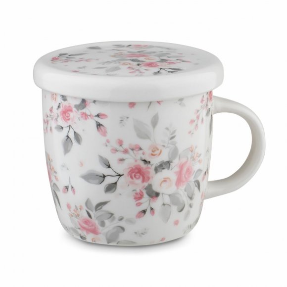 TADAR RÓŻYCZKI Kubek porcelanowy z zaparzaczem 320 ml