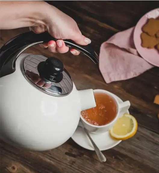 EMALIA OLKUSZ Czajnik 2,5 l / stal emaliowana / kremowy