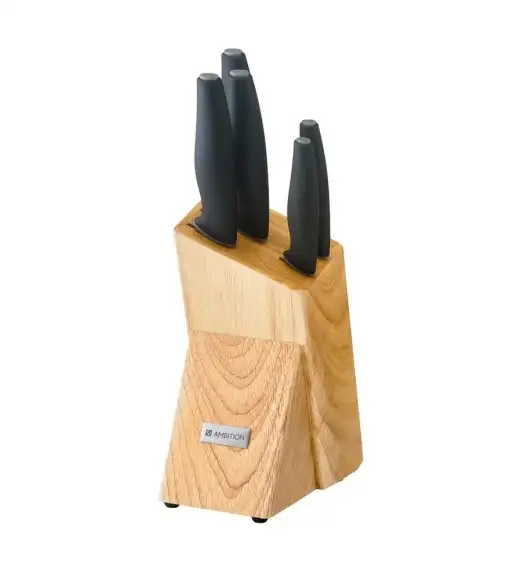 AMBITION ASPIRO Zestaw noży w drewnianym bloku / 6 elementów