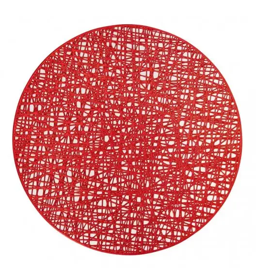 AMBITION GLAMOUR Ażurowa mata stołowa 38 cm / czerwona
