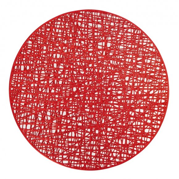 AMBITION GLAMOUR Ażurowa mata stołowa 38 cm / czerwona