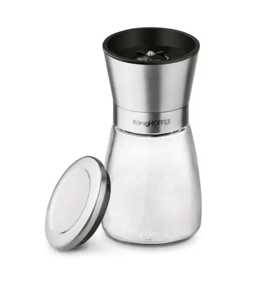 KONIGHOFFER THOR Zestaw młynków ręcznych do soli i pieprzu 170 ml / srebrne