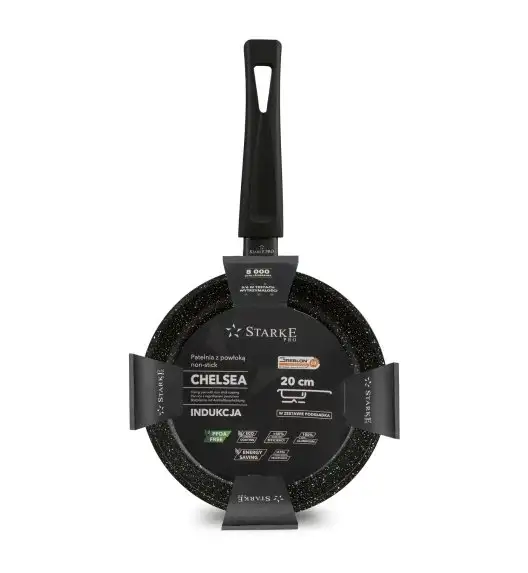 STARKE PRO CHELSEA Patelnia z powłoką nieprzywierającą 20 cm + podkładka / Greblon® C3