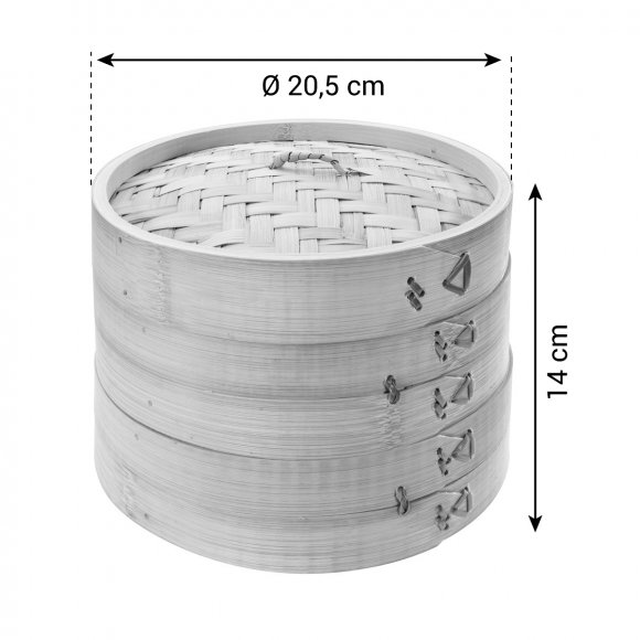 TESCOMA NIKKO Koszyk do gotowania na parze ø 20 cm dwupoziomowy / bambus