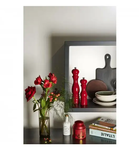 PEUGEOT PARIS Młynek do pieprzu 12 cm / red passion lacquer / drewno bukowe