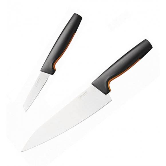 FISKARS FUNCTIONAL FORM 1057557+1057561 Komplet 5 noży (2+3) w pudełkach + GRATIS! Obierak do warzyw