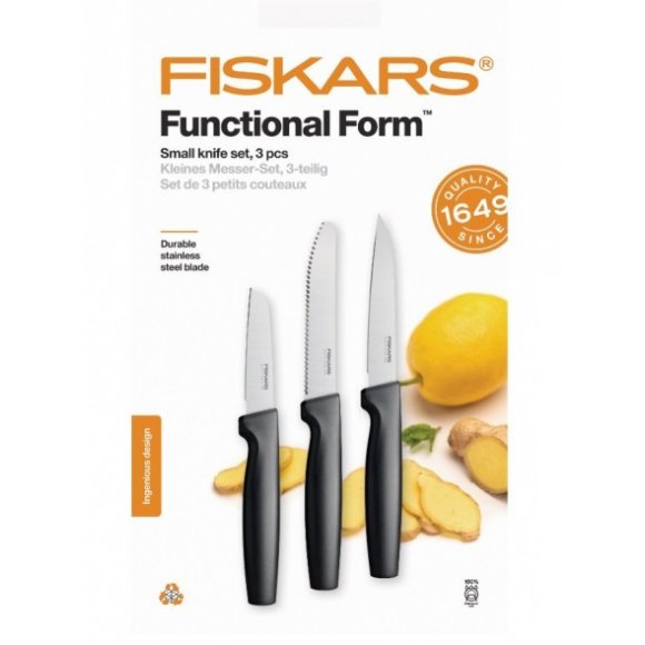 FISKARS FUNCTIONAL FORM 1057557 1057562 1057563 Komplet 2 noży w pudełkach + GRATIS! Obierak do warzyw