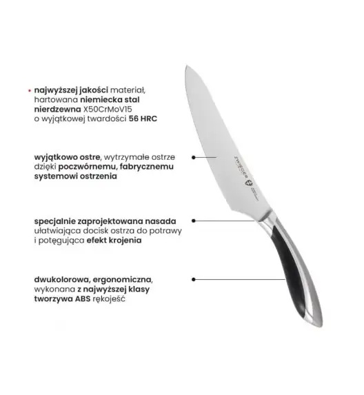 ZWIEGER BLACK STONE Nóż kuchenny uniwersalny 12,5 cm / niemiecka stal nierdzewna