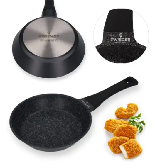 ZWIEGER BLACK STONE Patelnia 24 cm GREBLON non-stick