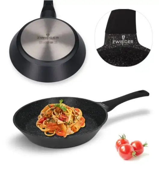 ZWIEGER BLACK STONE Patelnia 28 cm GREBLON non-stick