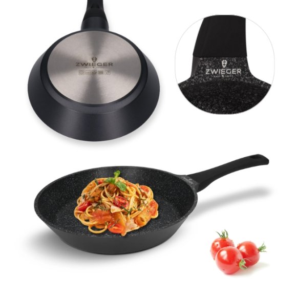 ZWIEGER BLACK STONE Patelnia 28 cm GREBLON non-stick