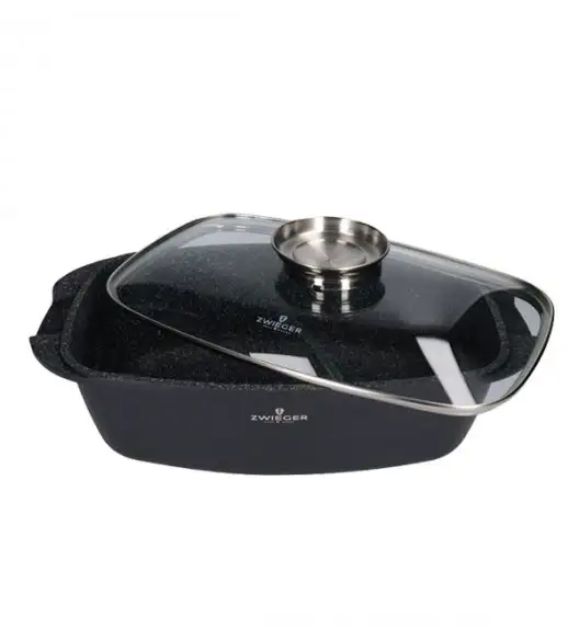 ZWIEGER BLACK STONE Brytfanna 32 cm GREBLON C3 GRANITE non-stick