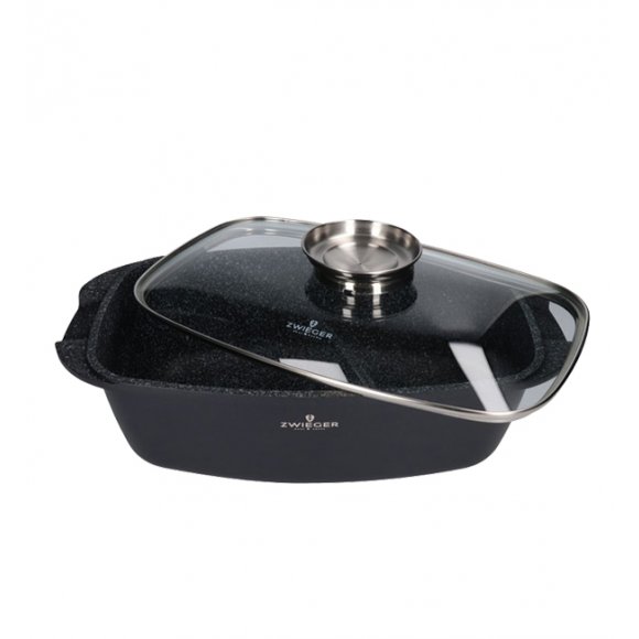 ZWIEGER BLACK STONE Brytfanna 32 cm GREBLON C3 GRANITE non-stick