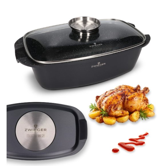 ZWIEGER BLACK STONE Brytfanna 32 cm GREBLON non-stick