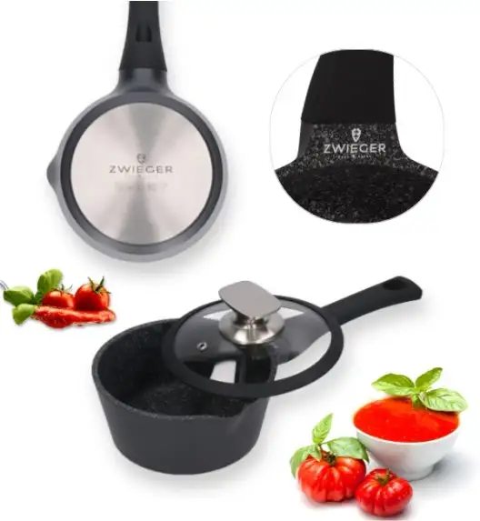 ZWIEGER BLACK STONE Rondel 16 cm GREBLON non-stick