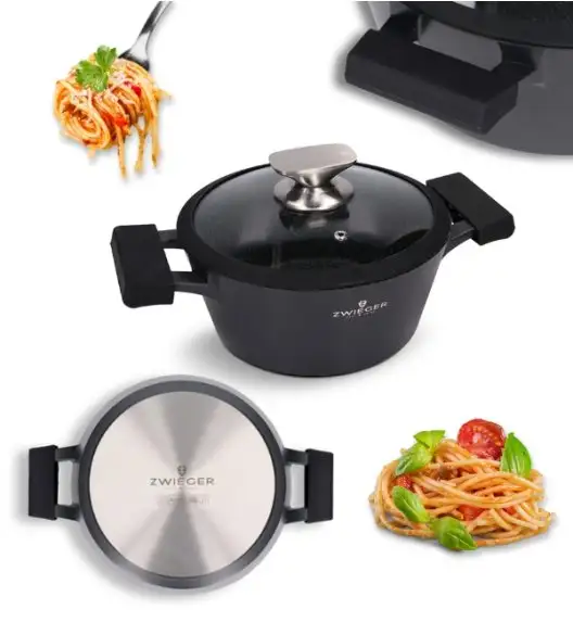 ZWIEGER BLACK STONE Garnek 20 cm GREBLON non-stick